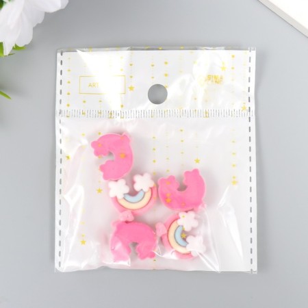 Decor for creativity velvet spraying "Rainbow with a heart" 0.6x1.7x2 cm-3
