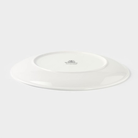 Porcelain plate lunch with a thickened edge Wilmax Olivia Pro, D = 25.5 cm, white color-2