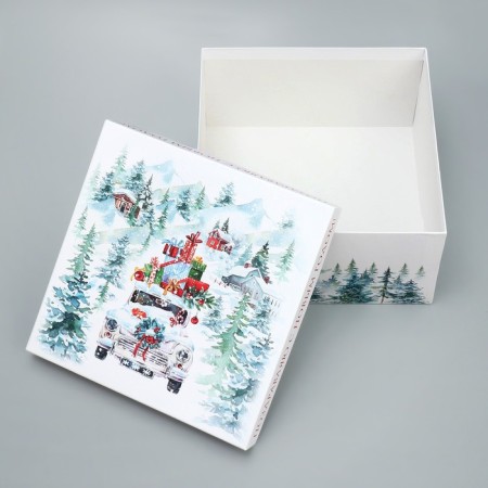 Gift box “Happy New Year!”, 26.2 x 26.2 x 14 cm, New Year-4