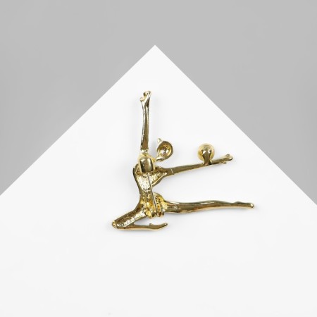 Brooch "Gymnast with the ball", the color is black and white in gold-2