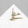 Brooch "Gymnast with the ball", the color is black and white in gold