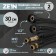Flexible eyeliner for the Zein English mixer, nylon, 1/2 ", M10, 30 cm, set 2 pcs., Black