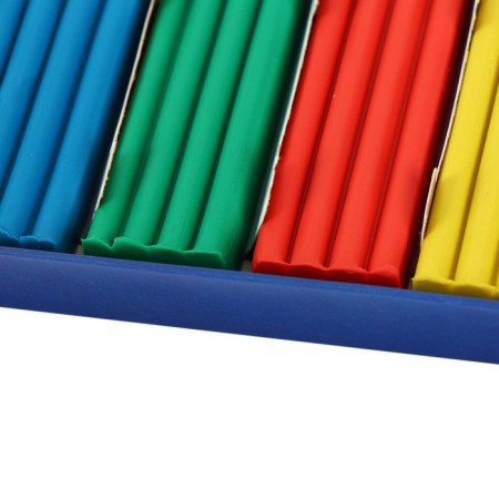 Plasticine 6 colors 120 g, "classic", with a glass-1