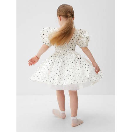 Dress Children's Minaku: Partydress, white color, height 110 cm-10