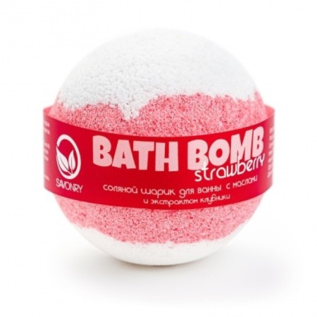 Lighting bomb "strawberries", with moisturizing oils