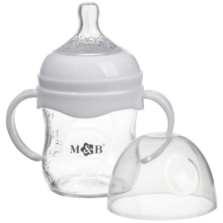 A bottle for feeding Ø50 shg 120 ml., Glass, white color-1