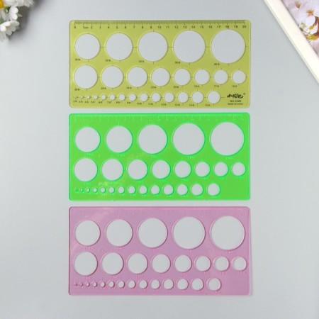 Quilling line "Circles of different diameters" Plastic MIX 20x10 cm-4