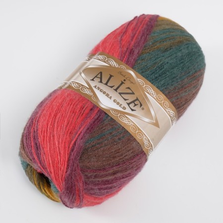 Yarn "Angora Gold Batik" 20% wool, 80% acrylic 550m/100g (3368)-1