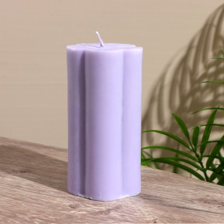 Candle "Flower" 6x6x12 cm, soy wax mix-2