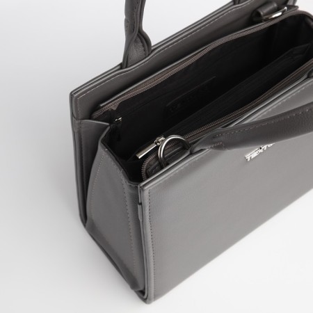 Female bag Textura, tout, medium size, color gray-7