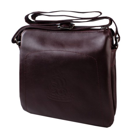 Cross-Bodi bag with zipper, burgundy color