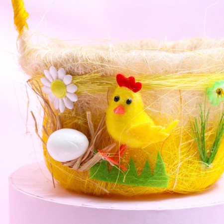 Easter decorative basket "chicken" 12.5x15x22 cm-1