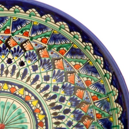Largan Rishtan ceramics "Patterns", 33 cm, blue, deep-4