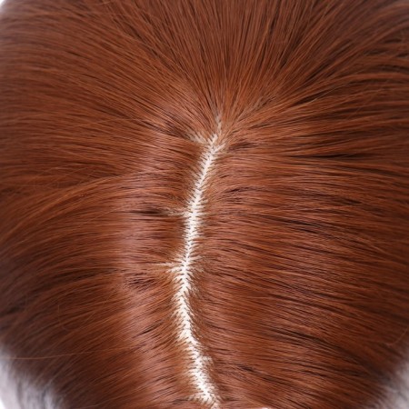 Artificial wig, imitation of skin, 60 cm, 270 gr, redhead (#SHT30)-5