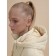 Windbreaker for girls, height 116 cm, cream color