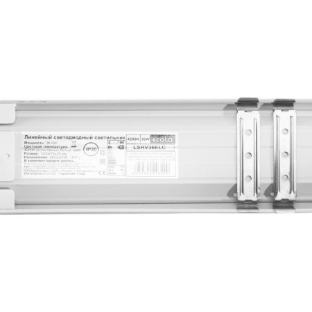 Svettilnik linear LED ECOLA, 36 W, 4200 K, 220 V, IP20, 1200x75x25 mm-3