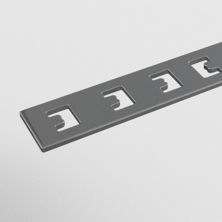 Connecting bar for the built-in track system Technical tra004C-222S, 7x1 cm, silver color-1