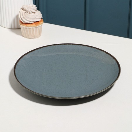 Plate "Pearl", d = 25 cm, blue, porcelain-1