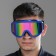 Glass-mask for motorcycle driving, chameleon glass, blue color