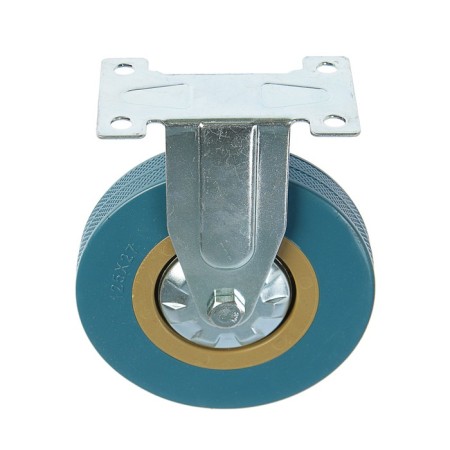 Furniture wheel, d = 125 mm, not rotary, without a brake, gray