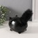 Piggy bank Ceramics "Black kitten with a fluffy tail" 11x9x15 cm