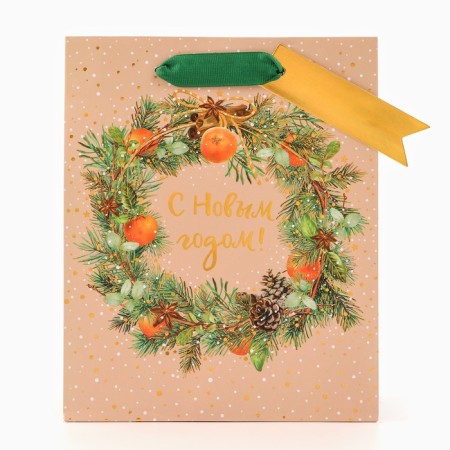 Gift package "Happy New Year!", Lux, 18 x 22.3 x 10 cm-1