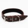 Leather collar with embossing on synthetic winterizer, 55 x 2.5 cm, Osh 35-45 cm, brown