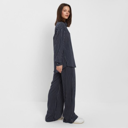 Women's costume (shirt, trousers) minku: enjoy Blue color, size 42-3