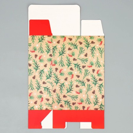 Folding box “Happy New Year”, wreath, 16 x 23 x 7.5 cm, New Year-6