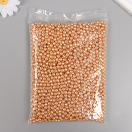 A set of beads "Pearls" D 6 mm, 250 gr, light beige-2