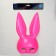 Carnival mask "Bunny", fuchsia matte