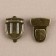 Furniture for bag No. 4, set 4 objects, carbine - 2 pcs, chain, buttons, metal, bronze color