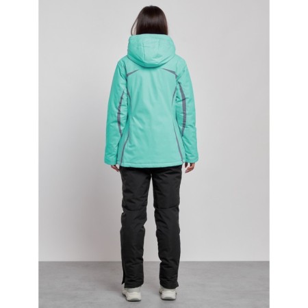 Ski costume female winter, size 46, turquoise color-6