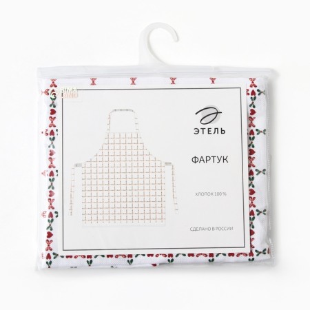 Apron Ethel "Flower Cage" 60x70 cm, 100% HL, Rogozhka 186 g/m2-6