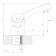Decoroom DR45011R, two -handed monolithic washbasin mixer, chromium color