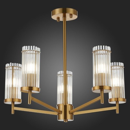 Ceiling Ceiling ST LUCE. SL1233.302.05. Bitonto. 5x60 watts, E14, 58x58x49 cm, brass color-2