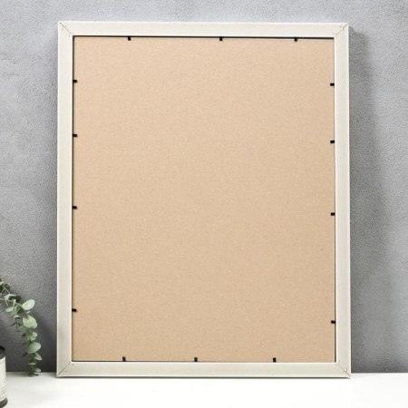 Photo frame plastic 40x50 cm, gold with white (plastic screen)-2