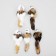Mouse made of natural fur, case 7 cm, mix of flowers