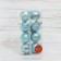 Set of balls plastic D-6 cm, 8 pcs "Snow Christmas trees" blue