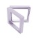 Romb decoration stand, 7 × 3 × 7 cm, white color