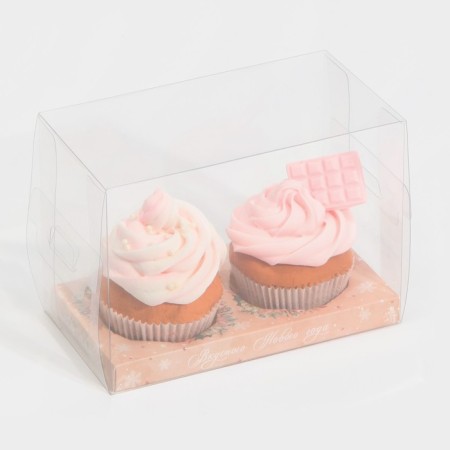 Box for Capcake "Winter Flowers", 8 x 16 x 11.5 cm, New Year-6