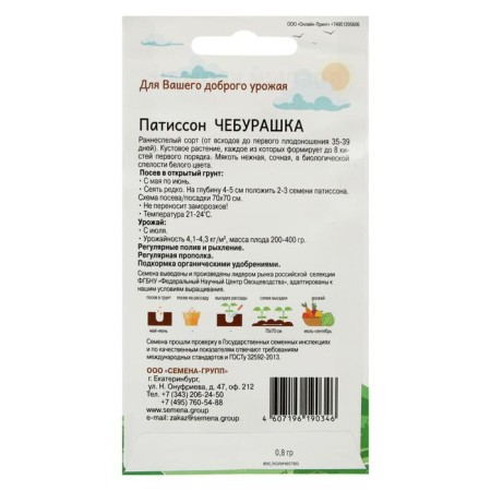Seeds Patisson Cheburashka 0.8 g-1