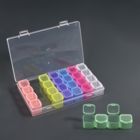 Organizer for decor, 7 blocks, 4 cells, 17.5 × 10.5 × 2.5 cm, multi -colored-3