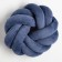 Estel pillow, d = 33cm, blue color, velor