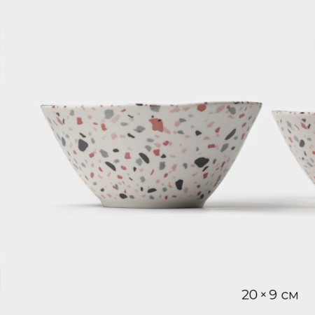 Набор салатников фарфоровых Magistro Terazzo, 1,4 л, 20×9 см, 2 шт-2