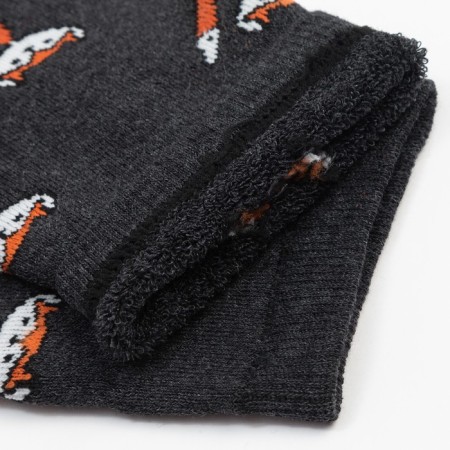 Women's terry socks "chanterelles", gray color, size 23-25-3