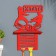 Moars with a shelf "karate" red color, 42.5x27.5 cm