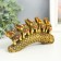 Polystone souvenir "Five elephants on a tusk with flowers" bronze 17x4x8 cm