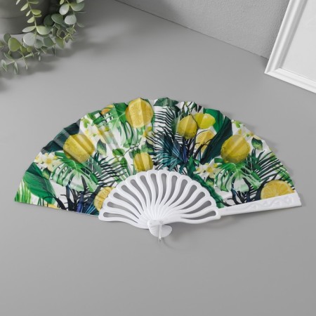 Fan plastic, textiles "summer mood" mix 23 cm-3