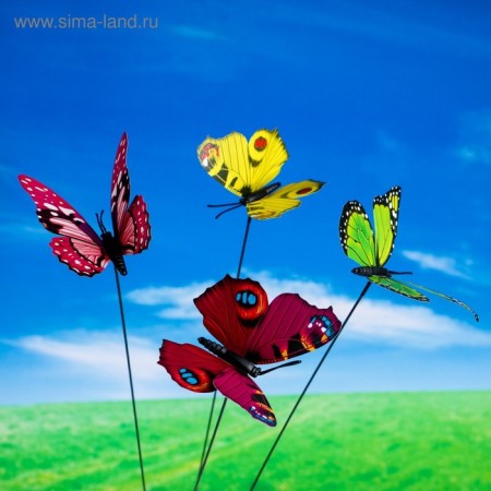 Plug for indoor plants "Butterfly" 7x8cm, 25cm / packing 25pcs, price per pcs-2